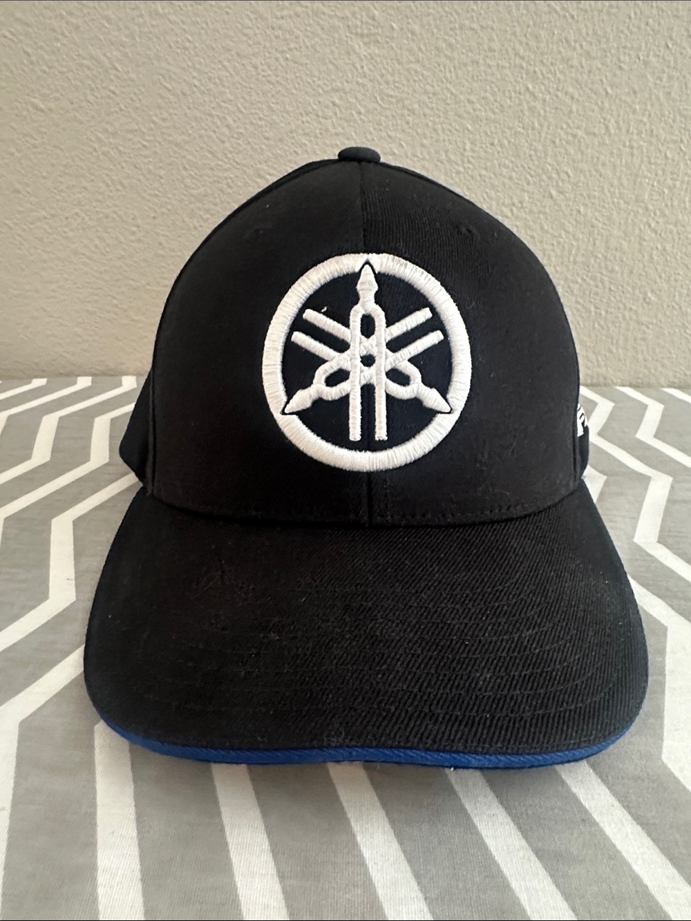Yamaha Black Flex Fit L/XL Cap with White Emblem